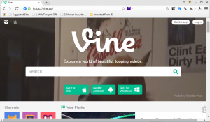 Halaman Awal Vine Versi Web