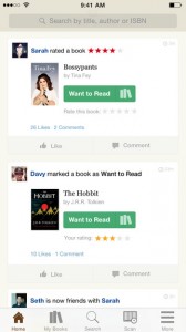 tampilan Goodreads di iPhone, iPad dan iPod