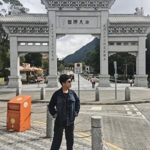 Daniel at Ngong Ping, Hong Kong